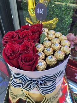 Valentine’s Day Roses And Rocher In A Box Starting At $20