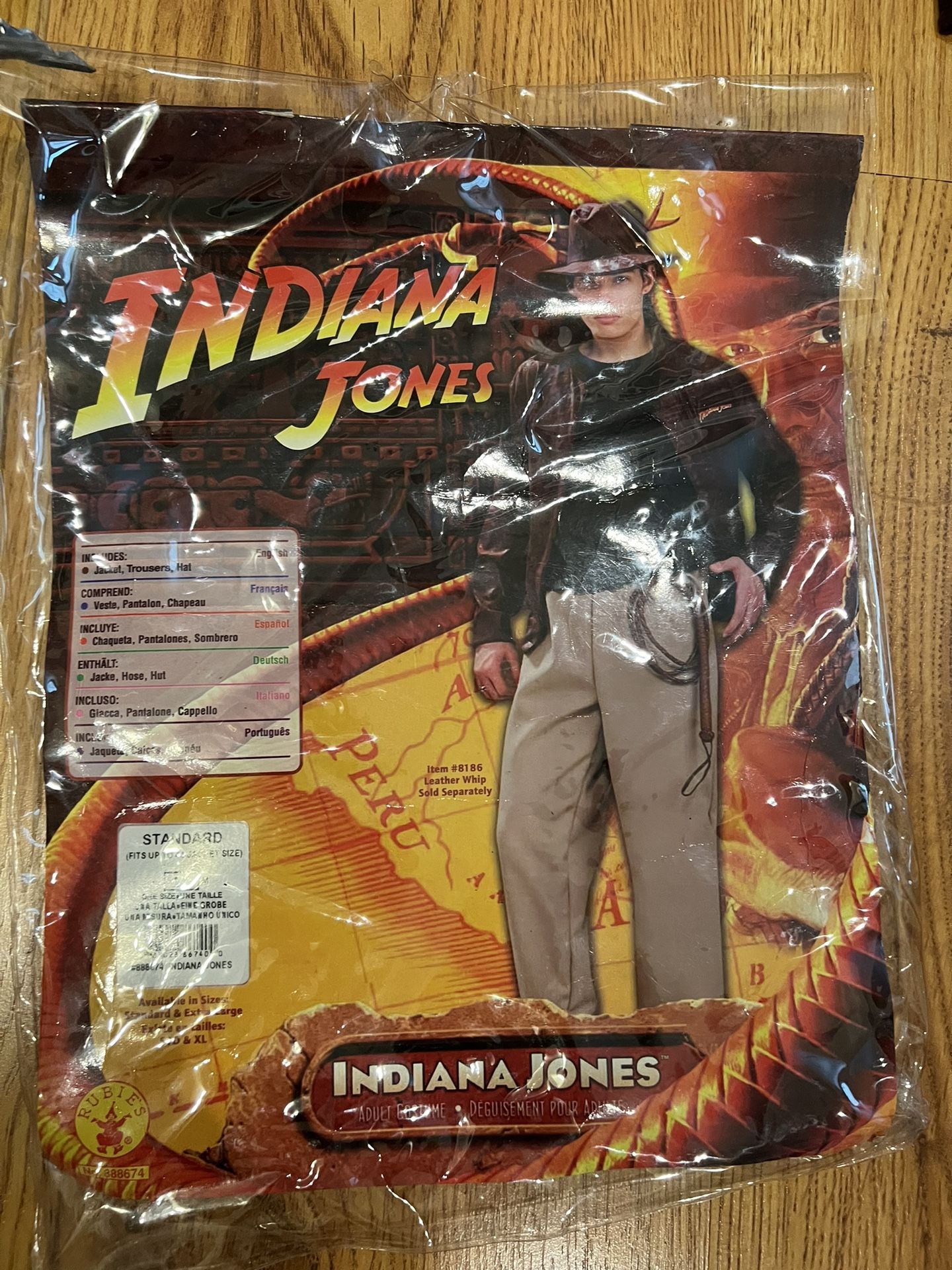 INDIANA JONES Halloween costume MENS Medium Size