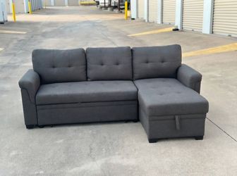 🔥Dark Grey Couch w/ Chaise (FREE DELIVERY)🔥