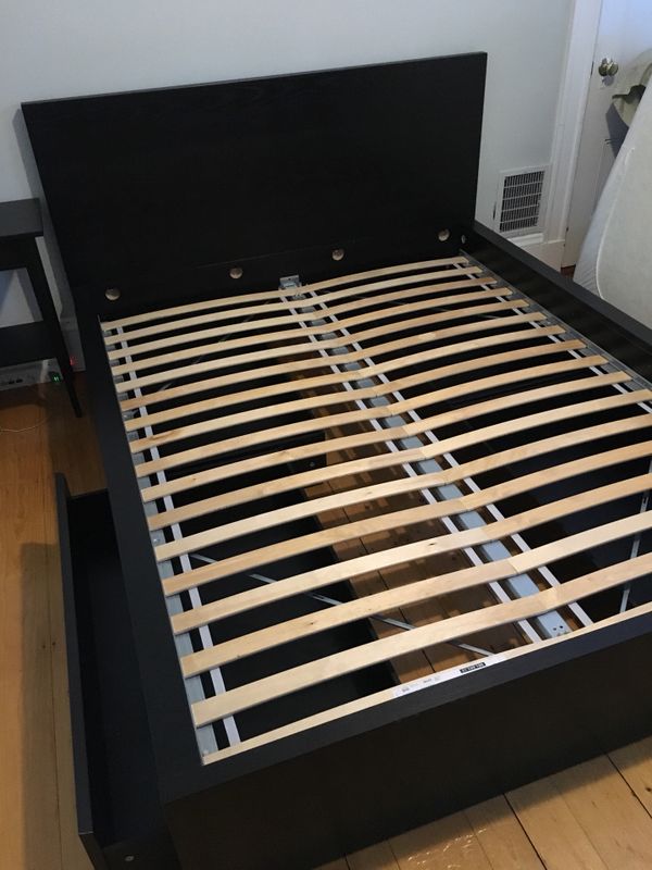 Ikea Malm Queen Bed Frame With 4 Under Storage Drawers For Ikea Malm Queen Bed Frame With 4 Under Storage Drawers