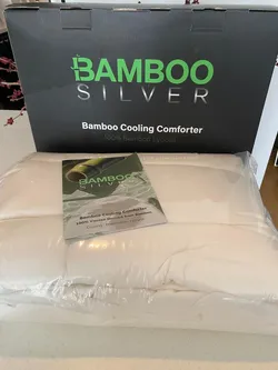 BAMBOO SILVER Cooling Comforter King Size 100% Bamboo Viscose White New