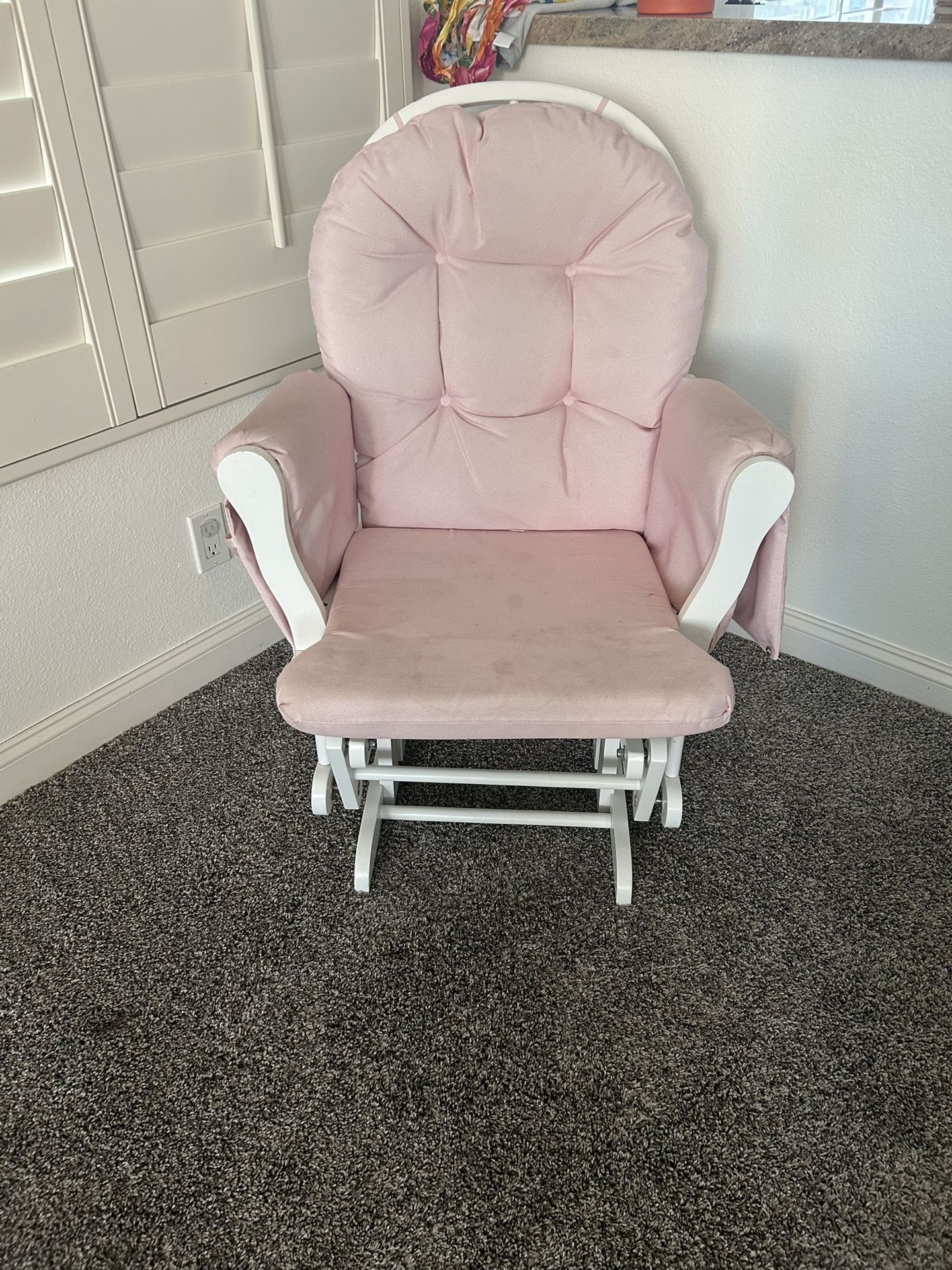 Baby Rocker (pink) With Foot Stool