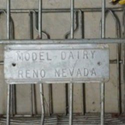 Collectible Reno Nevada Dairy Metal Crate