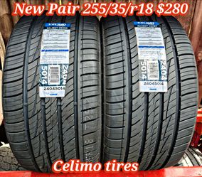 New Pair of 2 celimo tires 255/35/r18 XL 94Y 50.000 Miles warranty ‼️ free instalation and balance ‼