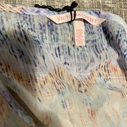 Victorias Secret XS/S Womens Swimsuit Cover-up Robe Semi Sheer