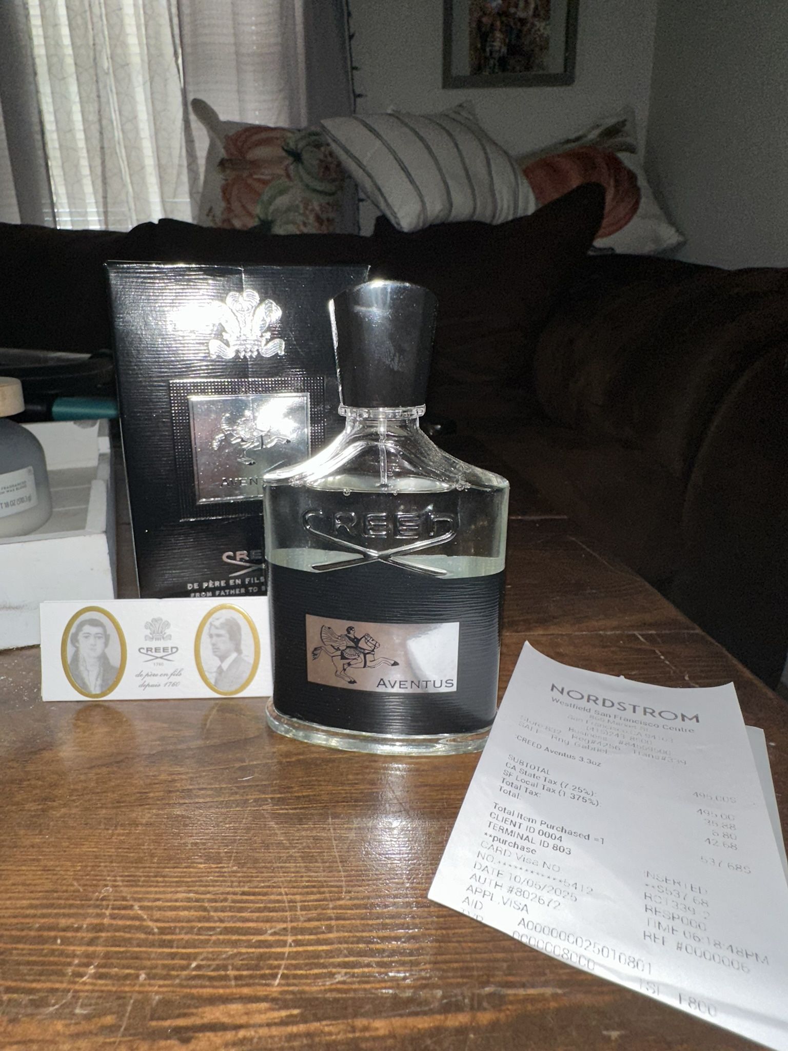 Creed Aventus, Brand New, “with Receipts”