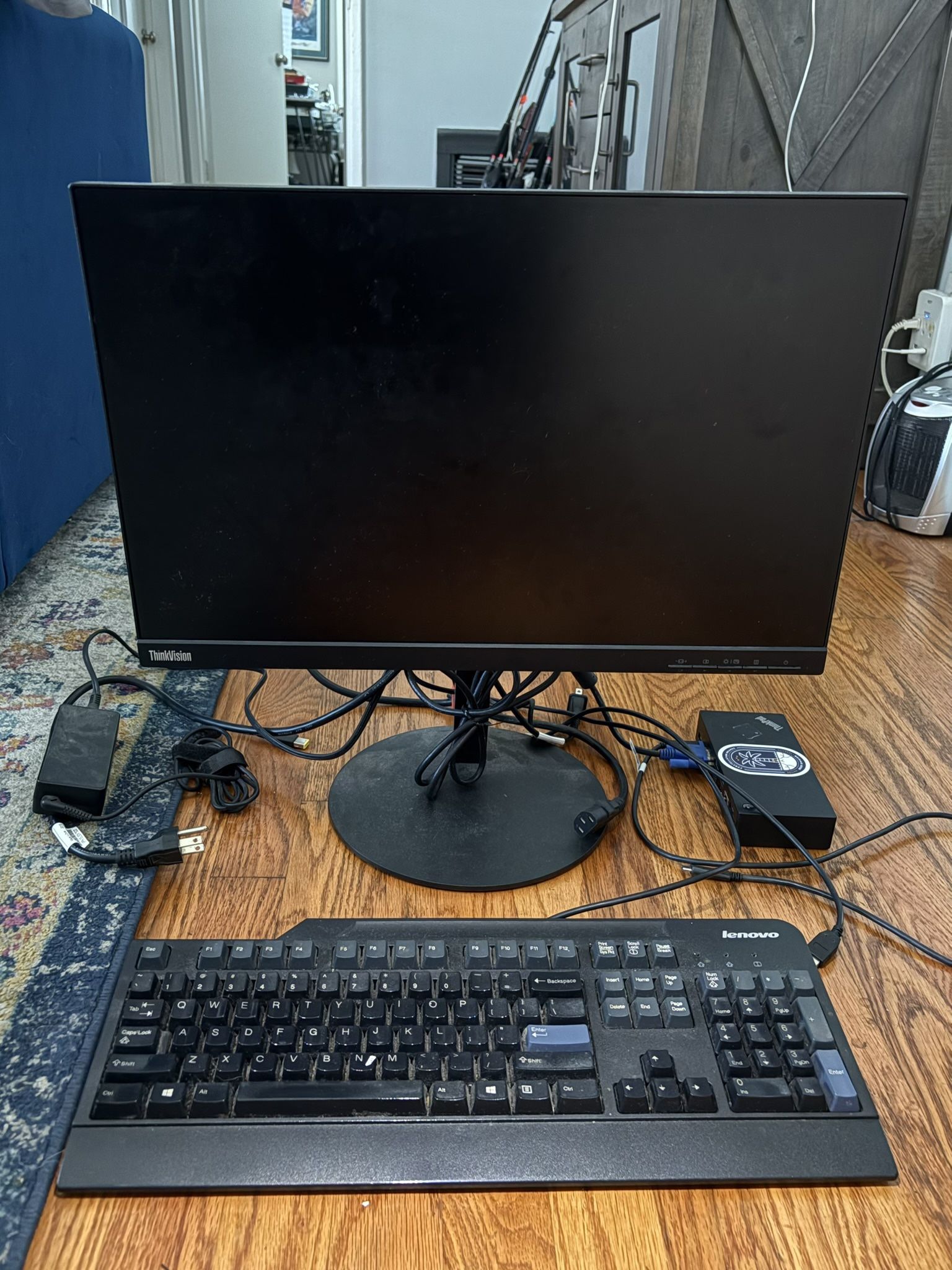 Computer Monitor and Keyboard