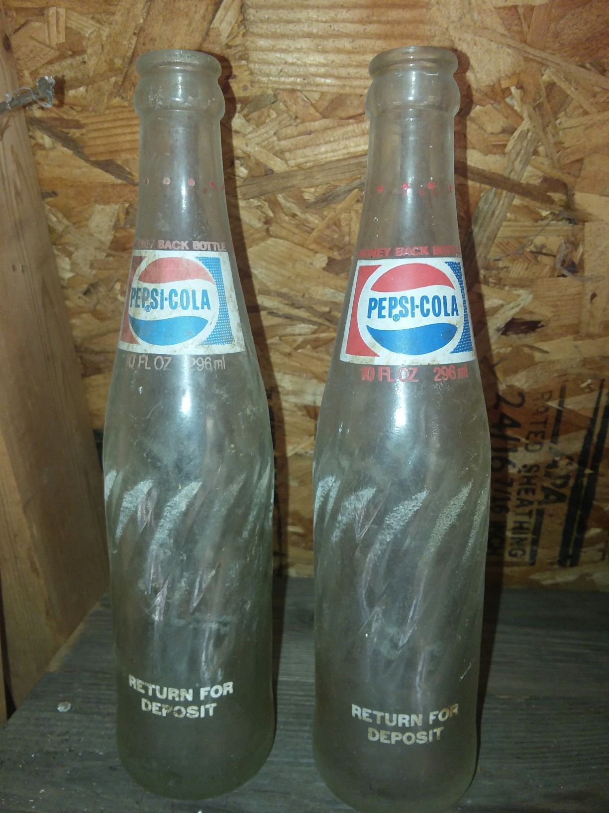 Vintage Glass Pepsi Bottles $10 obo