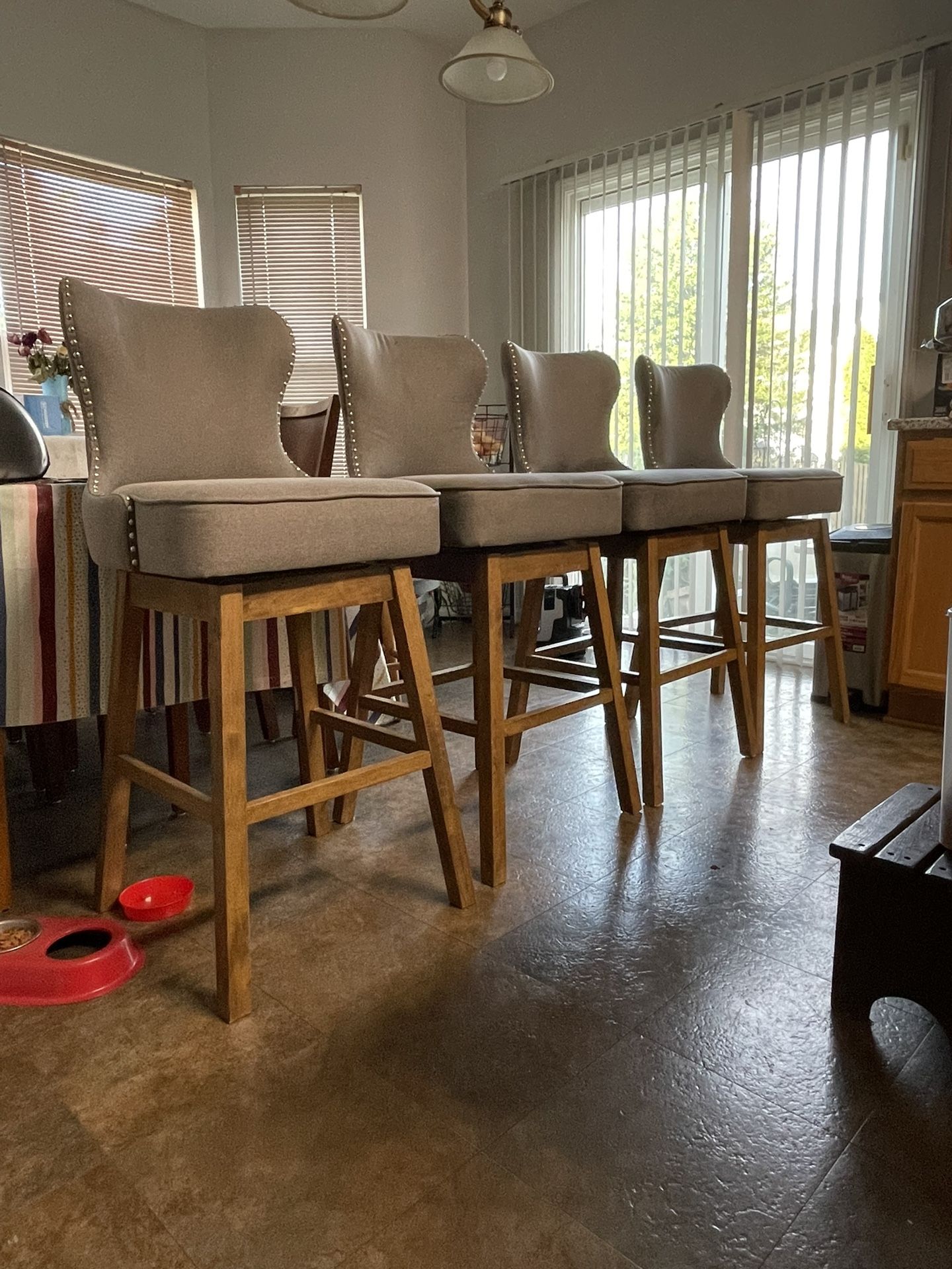 Upholstered Swivel Bar Stools