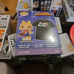 Selling Hottopic Exclusive GITD All Might Funko Pop & T Shirt