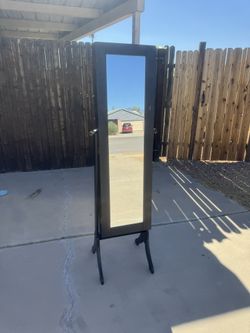 Full Length Mirror Jewelry Cabinet