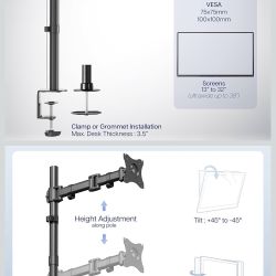VIVO Extra Tall Monitor Desk Mount 