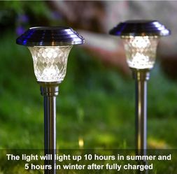 BEAU JARDIN Paquete de 8 luces solares impermeables para caminos, 