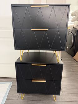 2 Black Modern night stands