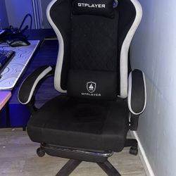 GTPLAYER Gaming Chair, Computer Office Chair with Pocket Spring Cushion, Linkage Armrests and Footrest, High Back Ergonomic Computer Chair with Lumbar