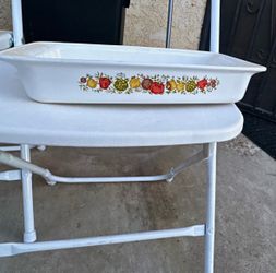 CorningWare Spice of Life P-84-B 4 Qt White Rectangular Casserole w/ Handles