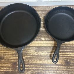 Cast Iron Skillets 10” & 7 1/2”- Lodge USA