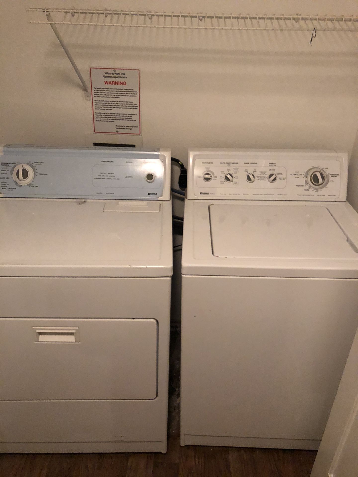 Washer & dryer kenmore
