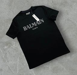 Balmain Tshirt Black And White 
