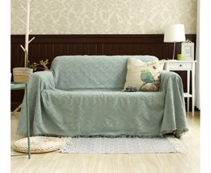 Sofa Cover for 3 Cushion Couch, Sectional Couch Cover Washable, Geometrical Jacquard Futon Couch Covers Protector for Dog, Decorative Sofa Covers with