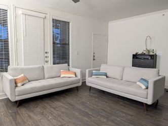 Modern 3 seater Sofa , set  of 2, Excellent Condition , Beige, Price in Description