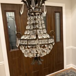 Mini Vintage Style French Empire One Light Chandelier 