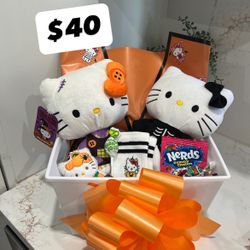 Halloween Hello Kitty Basket Gift Rose Bouquet Flower