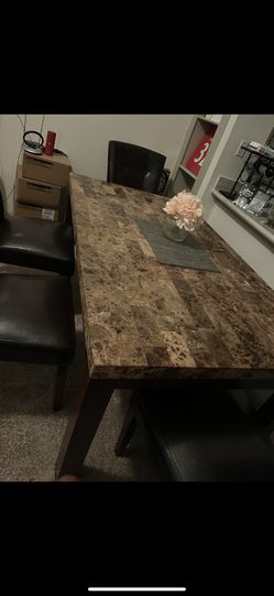 Marble Dining Room Table With 4 Chairs
