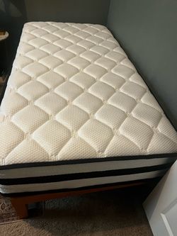 Twin mattress and frame