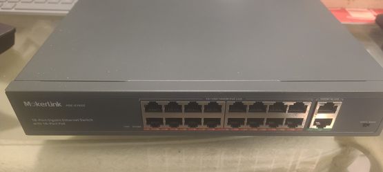 MokerLink 18 Port Gigabit PoE Switch, 16 Gigabit PoE, 2 Gigabit Uplink