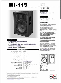 DAS MI 115 Speakers Passive