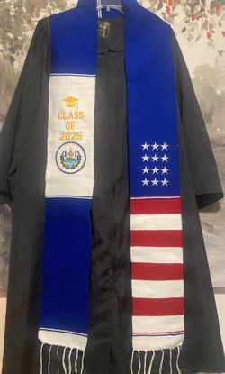 USA-Salvador Class Of 2025 Graduation Sash Embroidered