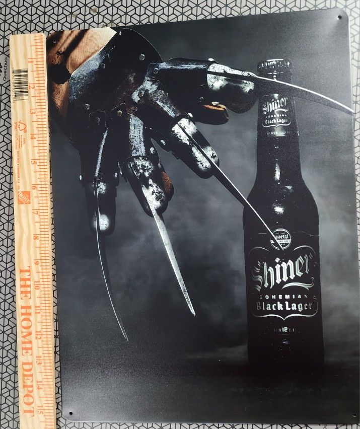 16x12 Shiner Black Lager Metal Sign