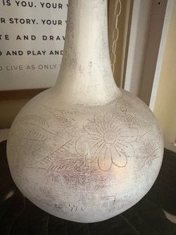 Handmade painted gold gilded terra-cotta urn decorative vase