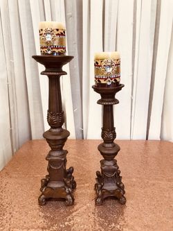 Candle holders and candles