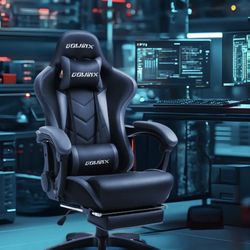 New Gaming/office Chair With Lumbar Massage And Footrest 