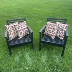 Chairs Pair With Pillows 