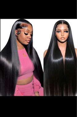 New Long Black Synthetic Lace Front Wig + Full Kit Included