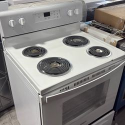 Whirlpool - 30 in. 4.8 cu. ft. 4 Burner Element Electric Range with Keep Warm Setting in White with Storage Drawer