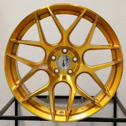 Camry accord Lexus Infiniti mustang 19x8.5 new gold 5x114.3 new rims tires set