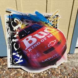 Bud Racing Sign (metal)