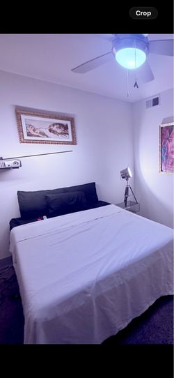 Queen Bed Frame + Memory Foam Mattress — $100