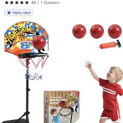 3-6ft Adjustable Basketball Hoop For Kids - outdoor or Indoor Toy