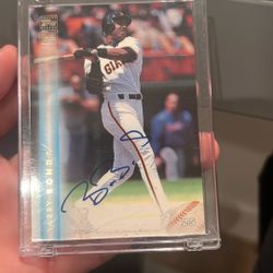 Barry Bonds Signed Card