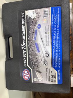 STP Mechanic Tool Set w/ Case – Incomplete, Missing Sockets & Handle