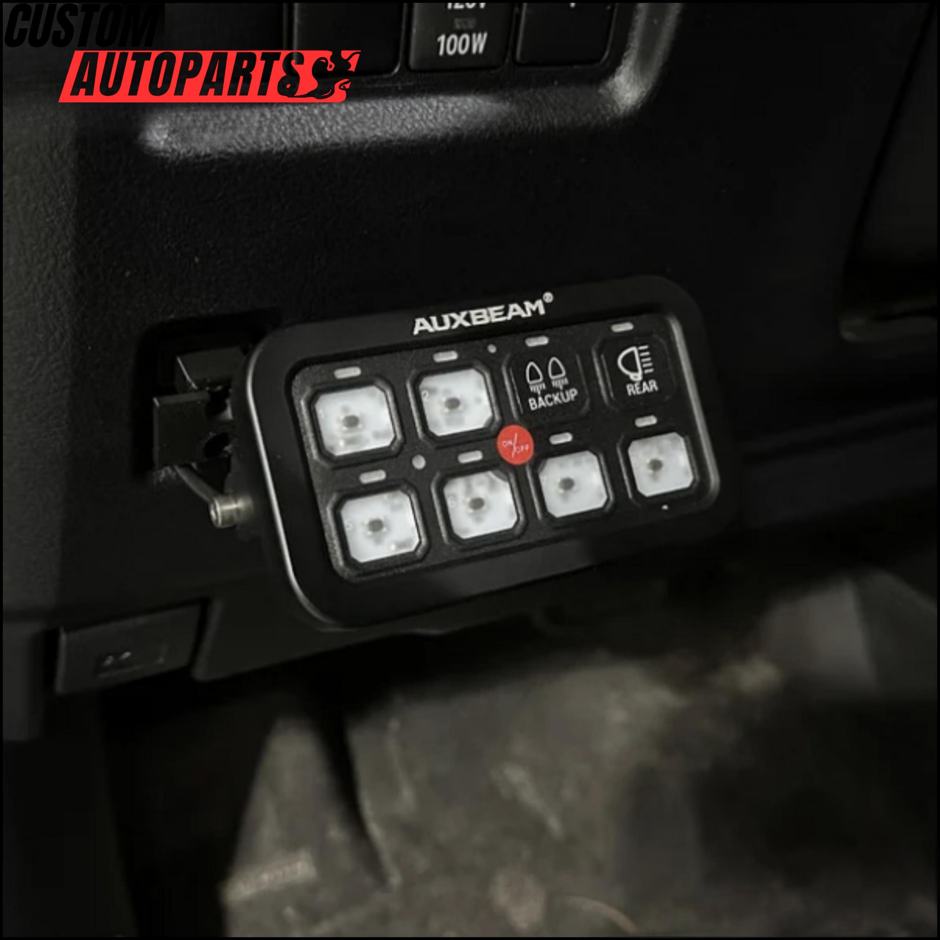 4Runner Auxbeam Switch Panel Mount Set | 2010–2023 Toyota Dash Clip-In | Fits 6 & 8 Gang | No Drilling | Clean Interior Mod (Set of two)