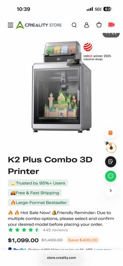Creality K2 Plus Combo 3D Printer
