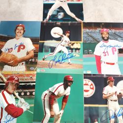 7-Pack 1980 Philadelphia Phillies World Series Champions Signed 8x10 Photos 