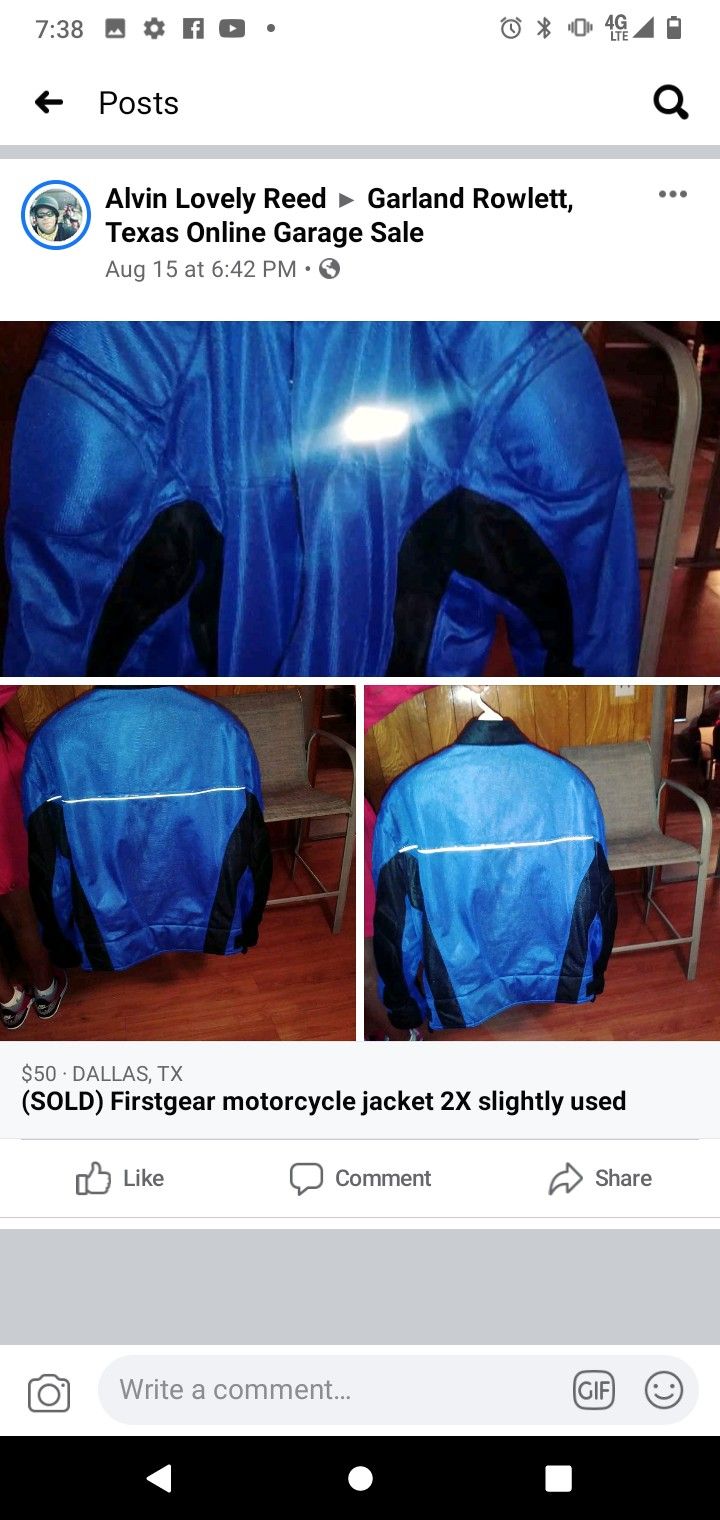 Mash motorcycle jacket 2x