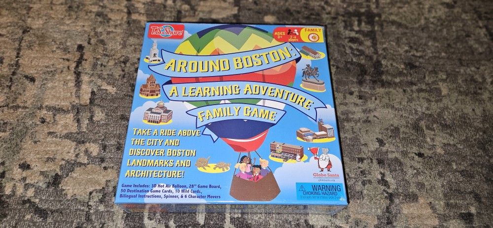 Around Boston: A Learning Adventure Family Game (2019) Brand New Factory Sealed!